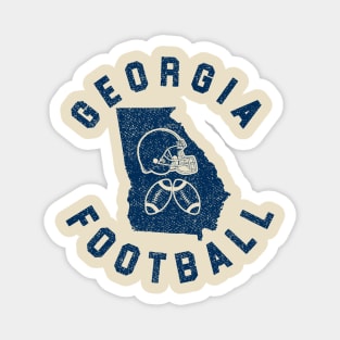 Georgia Vintage Football Helmet For Football Sunday Gameday Magnet