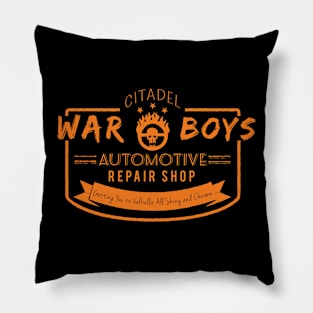 War Boys Auto Repair Pillow