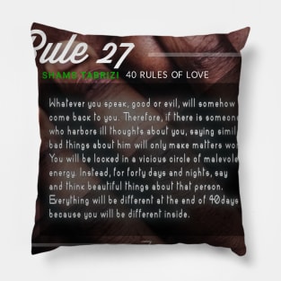 40 RULES OF LOVE - 27 Pillow