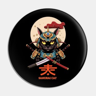 Samurai cat Pin