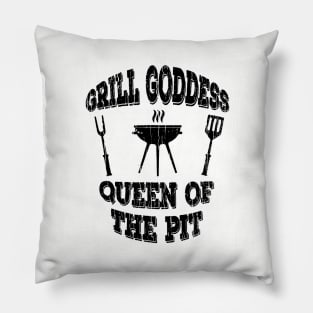 Grill Goddess Queen Of The Pit // Black Pillow