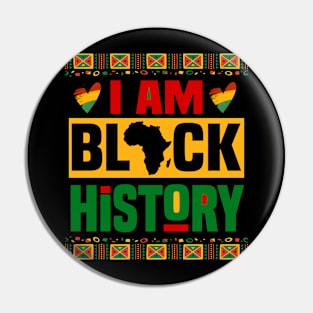 I Am Black History Pin