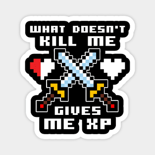 What Doesn't Kill Me Gives Me XP Swords Magnet