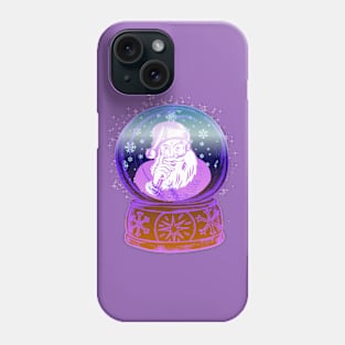 Magic Santa Snowglobe - Pink Vintage Phone Case