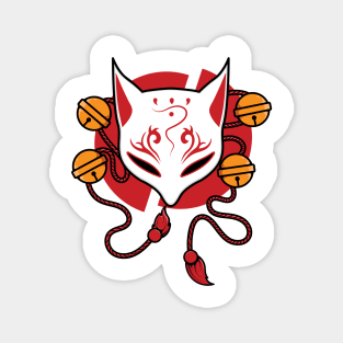 Japanese kitsune mask Magnet