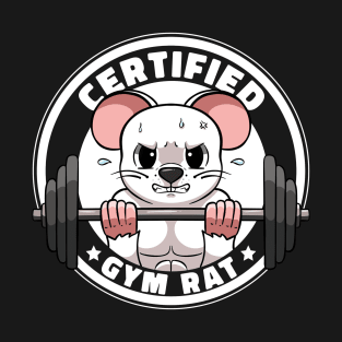 Certified Gym Rat Gym Workout Gym Humor WeightLifting Gym T-Shirt