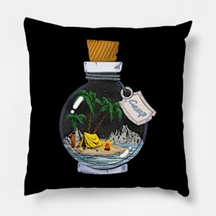 Campground in a Bottle Pillow