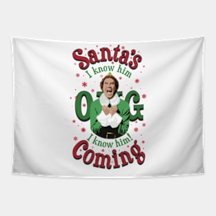 OMG Santa Buddy The Elf Tapestry