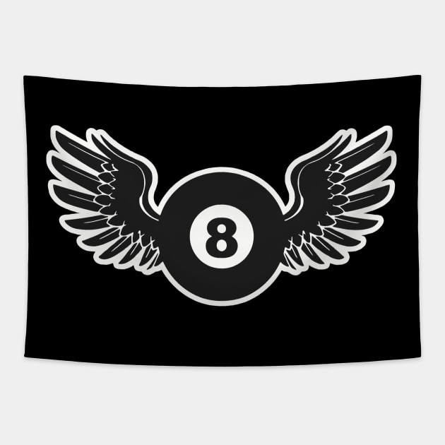 FLYING 8 BALL Tapestry by BG305