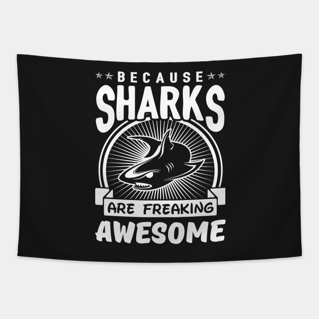 Sharks Are Freaking Awesome Tapestry by solsateez