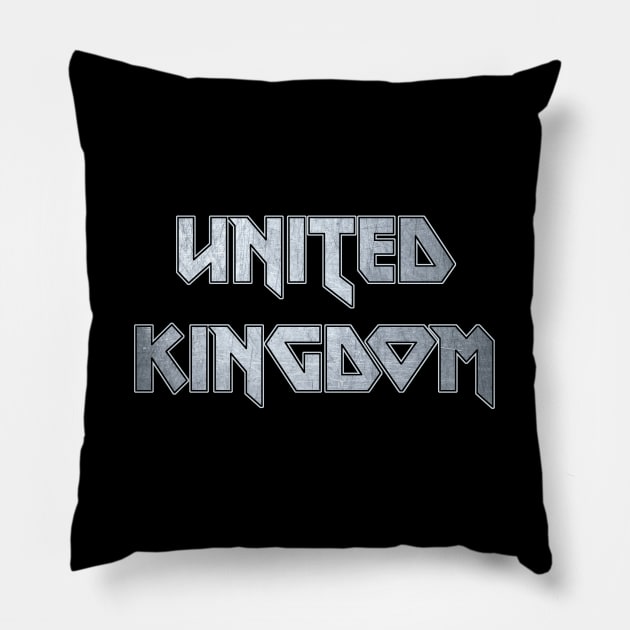 Heavy metal United Kingdom Pillow by KubikoBakhar