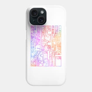 New Delhi, India City Map Typography - Colorful Phone Case