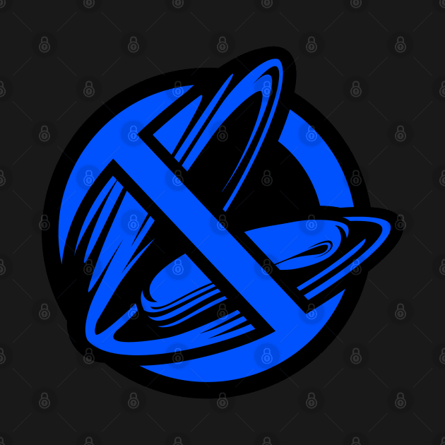 Blue Anti Mussel Symbol by MOULE