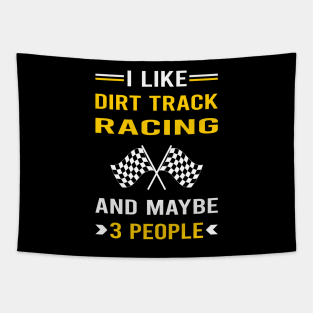 3 People Dirt Track Racing Race Tapestry