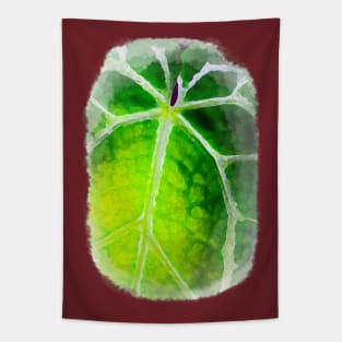 Unique and organic watercolour of a Anthurium red crystallinum seedling Tapestry