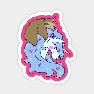 Unicorn and Unicorn Sloth Magnet