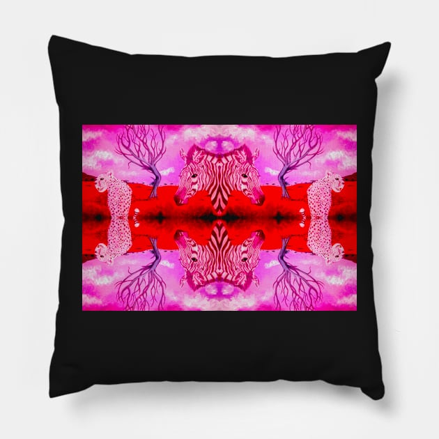 Guepardo Rosa Redux PATTERN Pillow by Jacob Wayne Bryner 