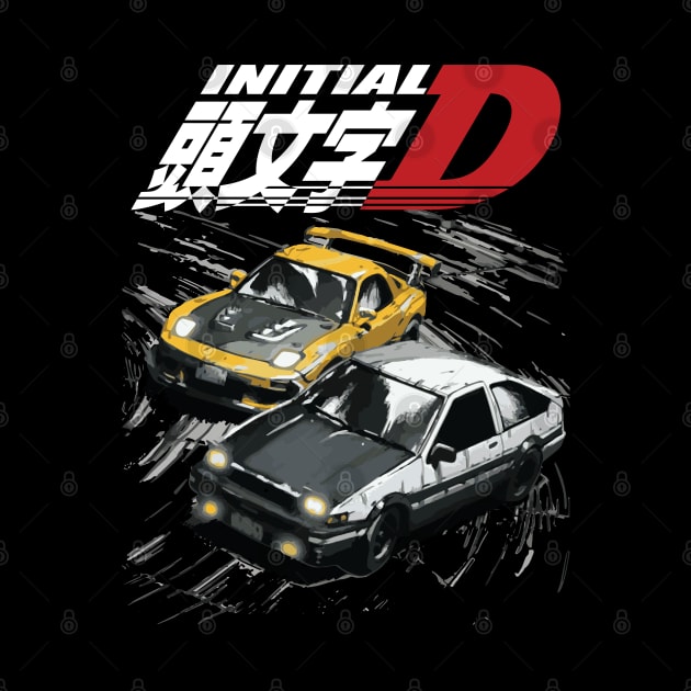 86 takumi vs keisuke FD initial D by cowtown_cowboy