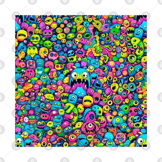 Colorful Monster Pattern design #1 by Farbrausch Art