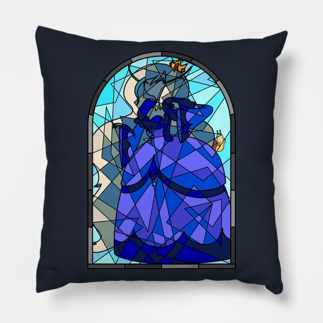 Stained Glass Ice Queen Pillow by gkillerb