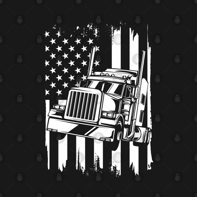 Trucker Driver - American Flag by AngelBeez29