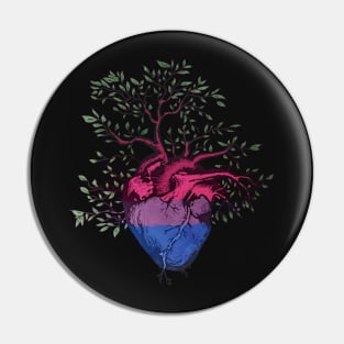 Bisexual Heart Tree of Life Pin