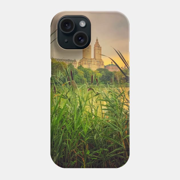 Sunset Nature Lake Central Park Manhattan, NYC Phone Case by eleonoraingrid