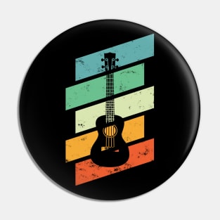 Vintage Style Ukulele Retro Colors Pin