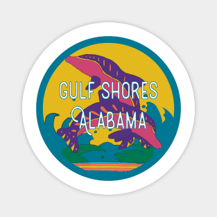 Gulf Shores Vintage Decal Magnet