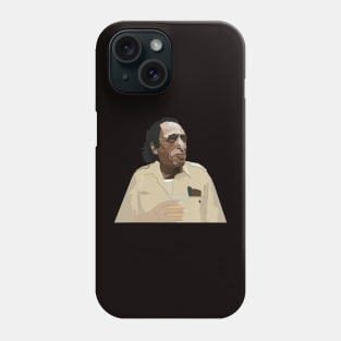 Bukowski's Spirit: Whiskey-Embraced Portrait and Literary Rebellion Phone Case