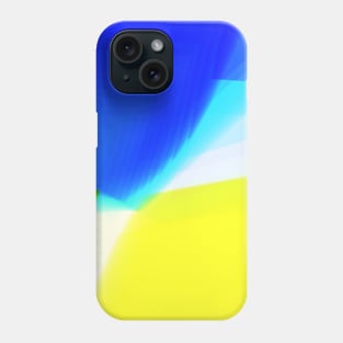 blue yellow white abstract texture Phone Case