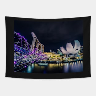 Marina Bay Nightlights Tapestry