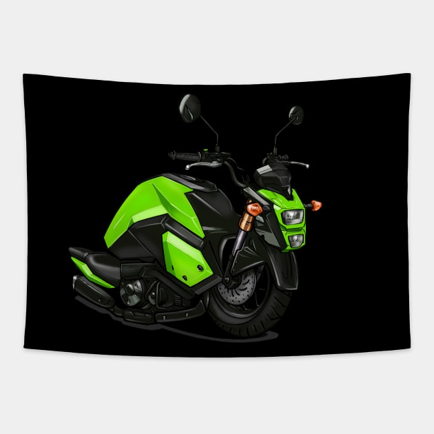 Grom Snail Green Tapestry by MOTORIND