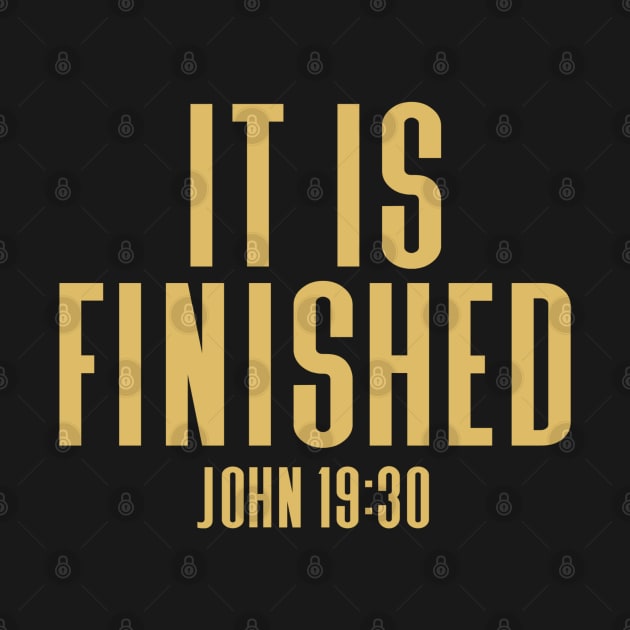 It Is Finished - John 19:30 Bible Verse Christian by GraceFieldPrints