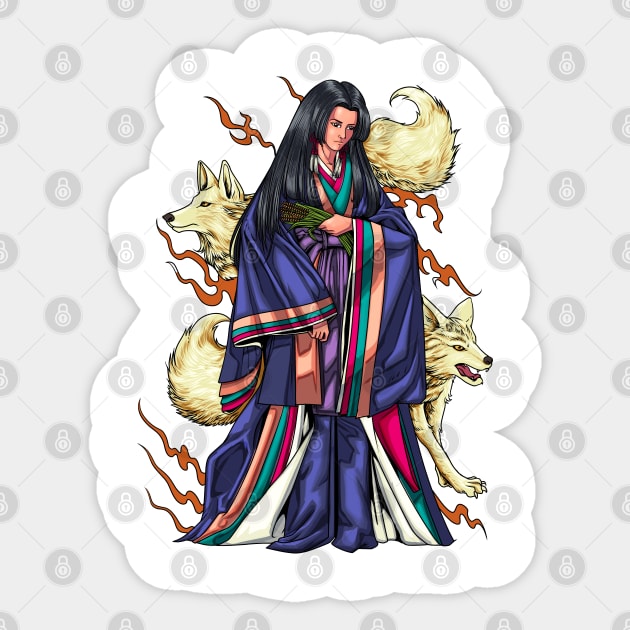 Japanese goddess Inari - Inari - Sticker | TeePublic