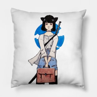 Samurai-Cat Pillow