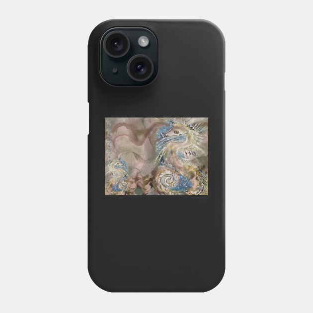 Seahorses and Clam Shell Phone Case by Visuddhi