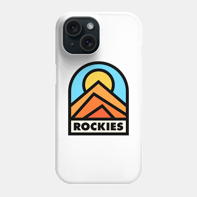 Rockies Retro Badge Phone Case by modeoftravel