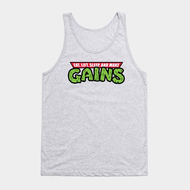 Over hoved og skulder Isaac gallon Ninja Gains! - Gym - Tank Top | TeePublic