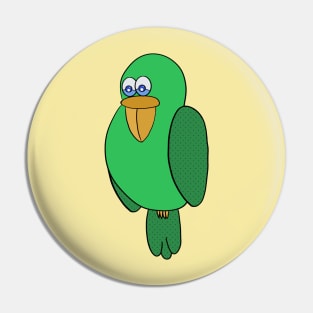 Green parakeet Pin