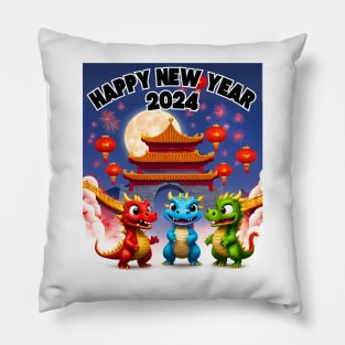 Happy Lunar New Year 2024!  Year of the Dragon! Pillow