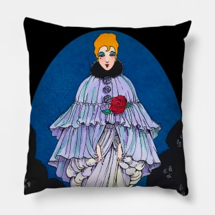 Red-haired girl with short hair Pillow