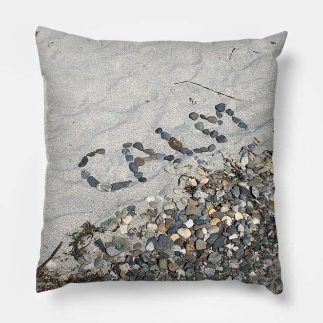 Calm Relaxing Mindfulness Gift for Women with Sandy Beach - Mindfulness  Gifts - Pillow