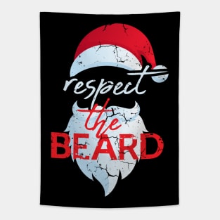 Respect The Beard Santa Claus Funny Christmas Tapestry