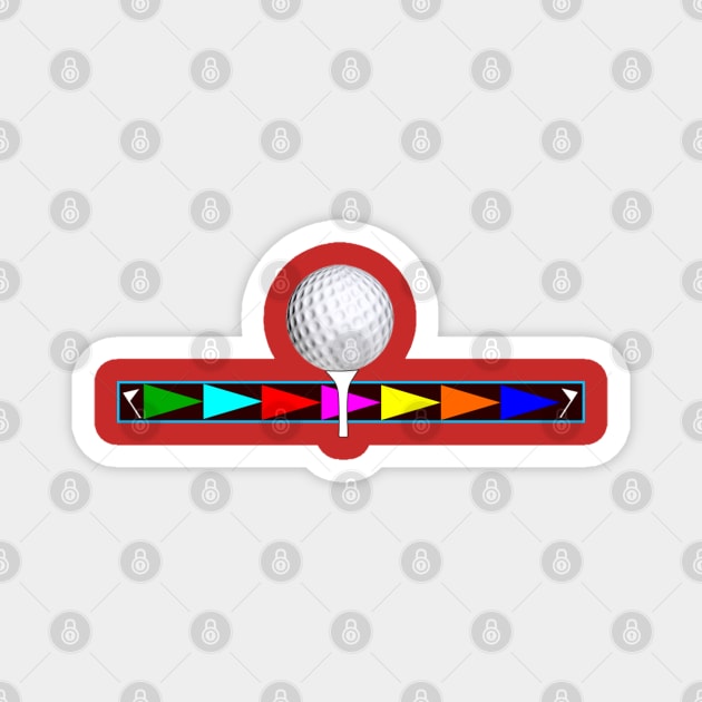 Golf Ball Tee up (small logo) Magnet by Ruggeri Collection