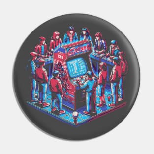 Retro Arcade Action Pin