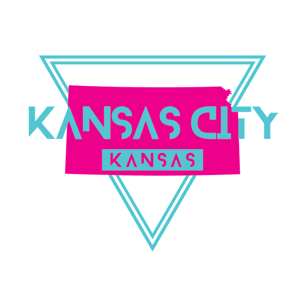 Kansas City Kansas Retro Vintage Triangle KS by manifest