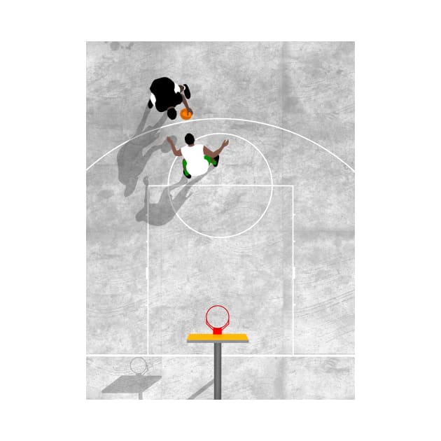 Street Basketball | Aerial Illustration by From Above