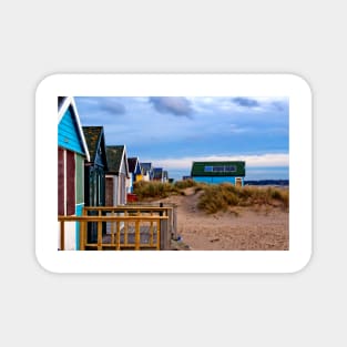 Beach Huts Hengistbury Head Dorset England UK Magnet