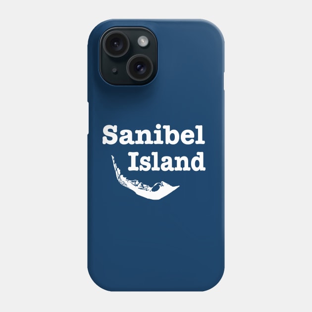 Sanibel Island Outline Phone Case by Trent Tides